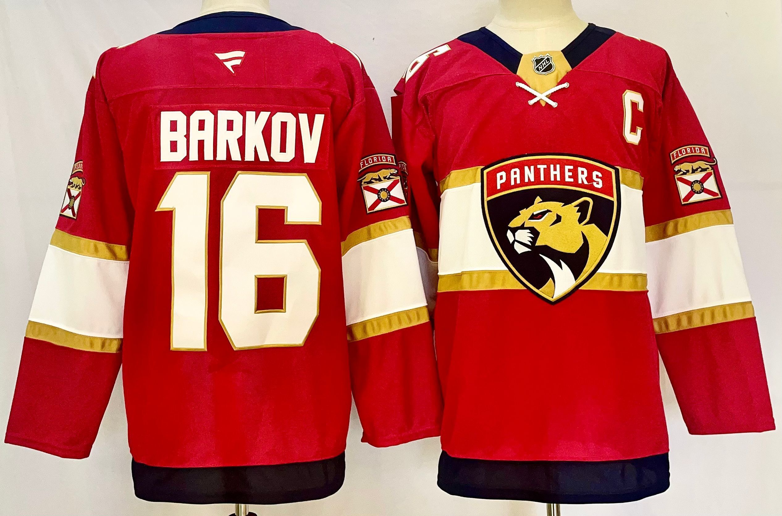 Men Florida Panthers #16 Barkov Red 2026 Adidias NHL Jersey style 001